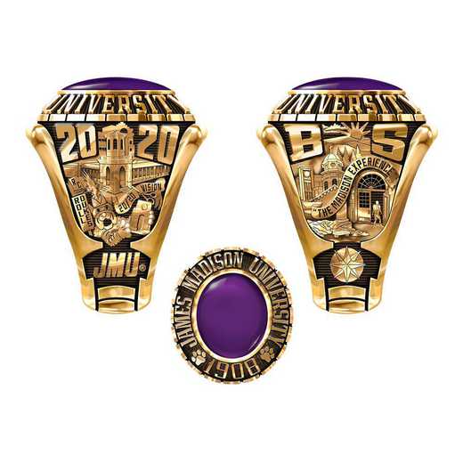 James Madison University Class Of 2020 Men's Traditional 876PL Traditional with Oval Stone